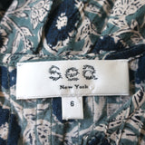 SEA Smocked Mini Dress Lucia Clover Floral Print Voile Size 6 Short Sleeve
