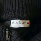 Eisbar Hooded Puffer Vest Black Ribbed Knit Size Medium
