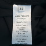 Paco Rabanne Asymmetric Wrap Skirt Black Zig Zag Print Jersey Size 42 NEW