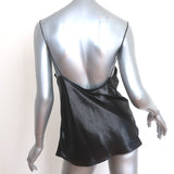 Saint Laurent Metallic Tank Top Black Silk-Blend Size 38