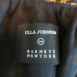 Ulla Johnson xo Barneys One Shoulder Top Femi Floral Print Metallic Silk Size 2
