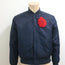 Aime Leon Dore Apple Badge Bomber Jacket Navy Satin Size Small