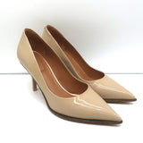Givenchy Zipper Pumps Beige Patent Leather Size 36 Pointed Toe Heels