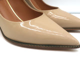 Givenchy Zipper Pumps Beige Patent Leather Size 36 Pointed Toe Heels