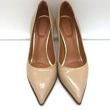 Givenchy Zipper Pumps Beige Patent Leather Size 36 Pointed Toe Heels