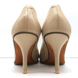 Givenchy Zipper Pumps Beige Patent Leather Size 36 Pointed Toe Heels
