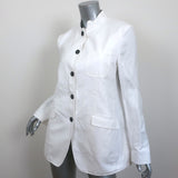 Massimo Alba Hong Kong Jacket White Cotton-Linen Size Large