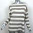 Massimo Alba Striped Sweater Taupe/Cream Cotton-Cashmere Size Medium