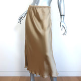 Mes Demoiselles Midi Skirt Lola Gold Satin Size 36