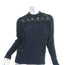 SEA Lace-Inset Sweater Navy Alpaca-Blend Cable Knit Size Small