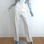 Stella McCartney High Waisted Trousers Cream Size 38 Straight Leg Pants