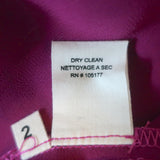 Ulla Johnson Midi Dress Ellette Magenta Ruffled Floral Print Georgette Size 2