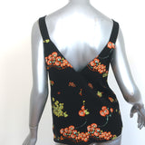 A.L.C. Tank Top Renne Black Floral Print Silk Size 4