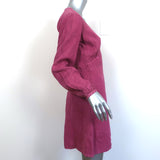HONORINE Mini Dress Gaia Raspberry Linen Size Small Long Sleeve V-Neck NEW