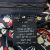 Isabel Marant One Shoulder Mini Dress Ricco Navy Floral Print Silk Size 40