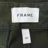 Frame Relaxed Utility Pants Washed Surplus Green Cotton Size 30