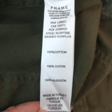 Frame Relaxed Utility Pants Washed Surplus Green Cotton Size 30