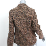 Nili Lotan Blazer Addison Leopard Print Cotton Size 4 One-Button Jacket