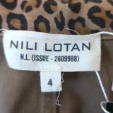 Nili Lotan Blazer Addison Leopard Print Cotton Size 4 One-Button Jacket