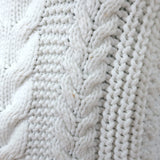 SEA Eyelet-Sleeve Sweater White Cable Knit Size Extra Small Short Sleeve Top