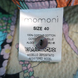 Momoni Blouse Franklin Floral Print Seersucker Size 40 Long Sleeve Top NEW