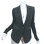 Cut25 Elbow Patch Blazer Black Leather-Trim Wool Size 36 One-Button Jacket