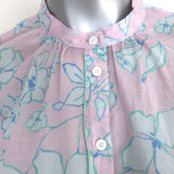 Forte Forte Shirt Light Pink Mojito Floral Print Size 1 Long Sleeve Top NEW