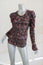 IRO Blouse Lou Black Printed Sheer Crepe Size 34 Long Sleeve Top