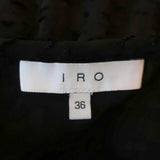 IRO Blouse Montana Black Ruffle-Trim Fil Coupe Size 36 Long Sleeve Top available at CelebrityOwned.com img_6