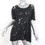 IRO Clay Tee Black Distressed Linen Size 1 Short Sleeve Top