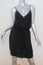 IRO Dress Odyssee Black Embroidered Chiffon Size 36 Crisscross-Strap Mini NEW