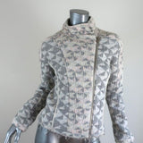 IRO Jacket Otavia Cream/Gray Triangle-Quilted Jacquard Size 36 available at CelebrityOwned.com img_2