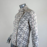 IRO Jacket Otavia Cream/Gray Triangle-Quilted Jacquard Size 36 available at CelebrityOwned.com img_4