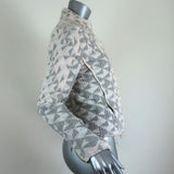 IRO Jacket Otavia Cream/Gray Triangle-Quilted Jacquard Size 36 available at CelebrityOwned.com img_5