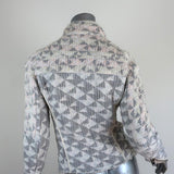 IRO Jacket Otavia Cream/Gray Triangle-Quilted Jacquard Size 36 available at CelebrityOwned.com img_6
