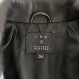 IRO x Barneys NY Chayama Leather Motorcycle Jacket Black Size 34 available at CelebrityOwned.com img_6