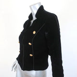 Intermix Gardot Velvet Military Jacket Black Size Petite available at CelebrityOwned.com img_2