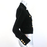 Intermix Gardot Velvet Military Jacket Black Size Petite available at CelebrityOwned.com img_4