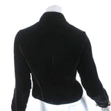 Intermix Gardot Velvet Military Jacket Black Size Petite available at CelebrityOwned.com img_5