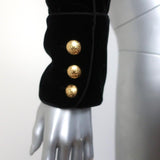Intermix Gardot Velvet Military Jacket Black Size Petite available at CelebrityOwned.com img_7