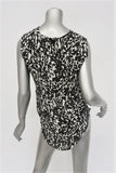 Isabel Marant Blouse Moss White/Black Leopard Print Silk Size 42 Sleeveless Top available at CelebrityOwned.com img_5