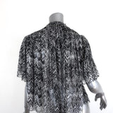 Isabel Marant Blouse Myriam Black/White Chevron Print Pleated Chiffon Size 36 available at CelebrityOwned.com img_5