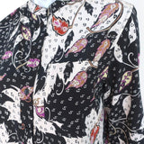 Isabel Marant Blouse Rusak Leaves Print Stretch Silk Size 36 Long Sleeve Top available at CelebrityOwned.com img_3