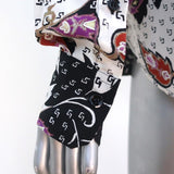Isabel Marant Blouse Rusak Leaves Print Stretch Silk Size 36 Long Sleeve Top available at CelebrityOwned.com img_6