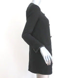 Isabel Marant Double Breasted Jacket Black Leather-Trim Herringbone Size 38 available at CelebrityOwned.com img_4
