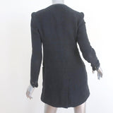 Isabel Marant Double Breasted Jacket Black Leather-Trim Herringbone Size 38 available at CelebrityOwned.com img_5