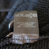 Isabel Marant Double Breasted Jacket Black Leather-Trim Herringbone Size 38 available at CelebrityOwned.com img_9
