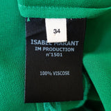 Isabel Marant Etoile Blouse Audrina Green Embroidered Crepe Top Size 34 available at CelebrityOwned.com img_8