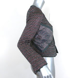 Isabel Marant Jacket Peru Silver Metallic Zig Zag Jacquard Size 1 available at CelebrityOwned.com img_4