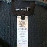 Isabel Marant Jacket Peru Silver Metallic Zig Zag Jacquard Size 1 available at CelebrityOwned.com img_7